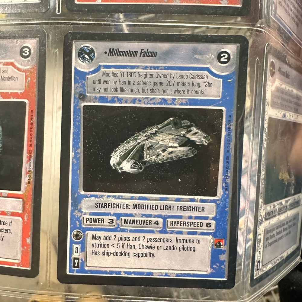 1995 Star Wars Millennium Falcon CCG Card